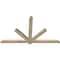 Ekena Millwork Kennewick Rough Sawn Timber Gable Bracket, Douglas Fir, 72"W x 42"H x 2"D x 4"F, 14/12 Pitch GBW072X42X0204KEN00RDF - alternate 2